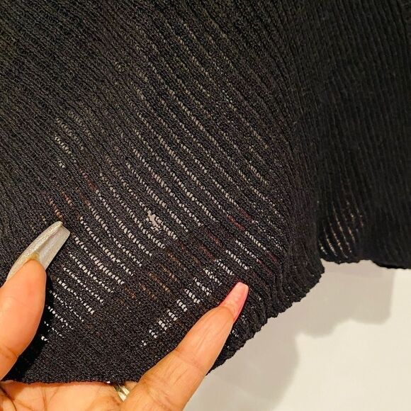 EILEEN FISHER Petite Ribbed Wool Open Cardigan - Picture 4 of 6